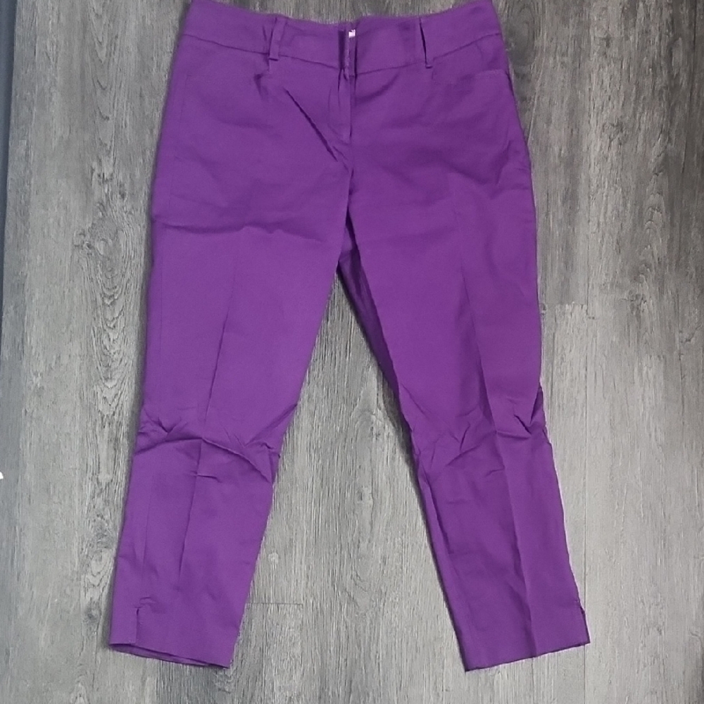New York & Company Purple Cropped Pants